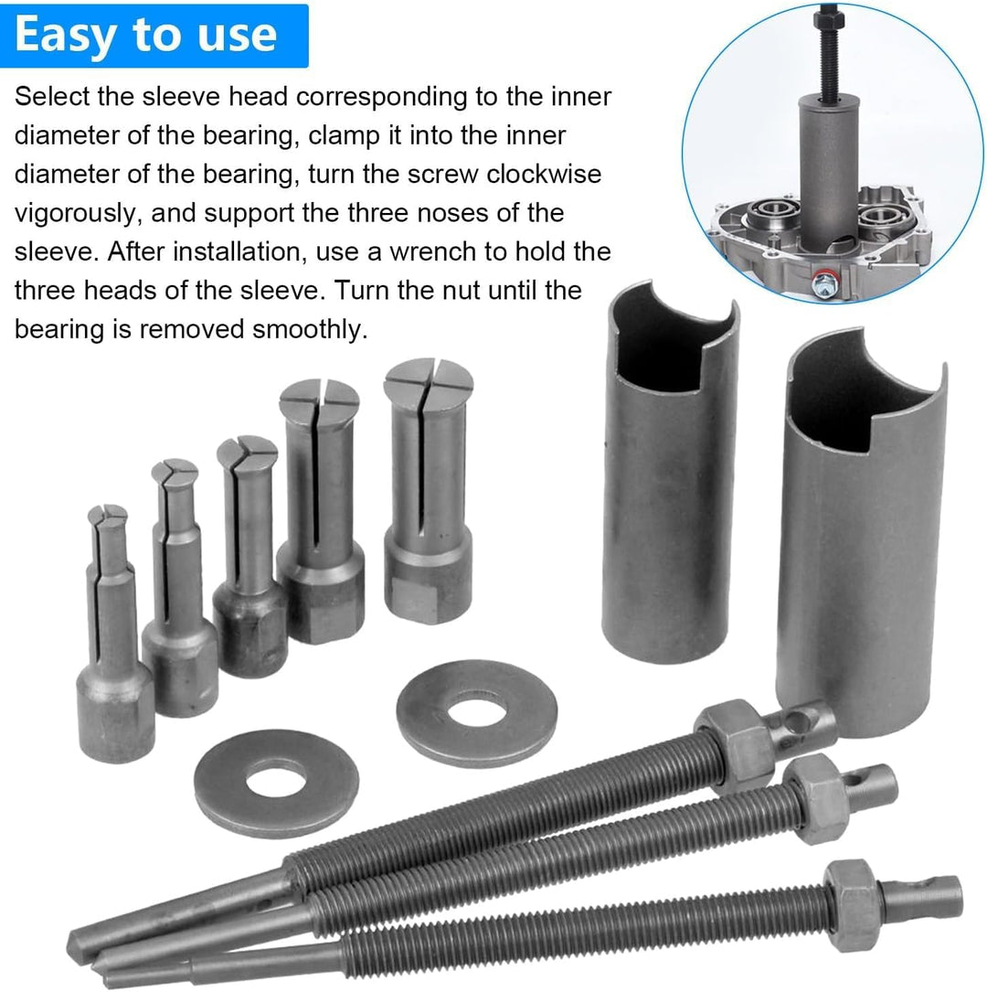 QZQUFJ 8 Stücke Lagerabzieher, Kugellager Abzieher, 9-23mm Innenlager Abzieher Set, Motorradgehäuse
