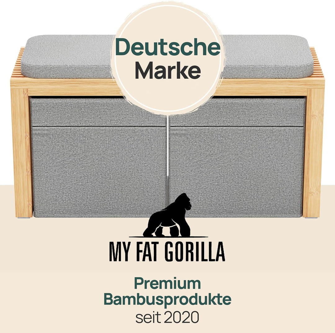Bambus Sitzbank Mit Stauraum - Sitzbank Flur - Sitztruhe Mit Stauraum | BAM BOO BOX Truhenbank mit S