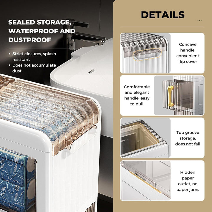 MAGIC SELECT Schmaler Badezimmer-Organizer. Hilfsschrank mit Rädern für Enge Stellen. Beistellschran