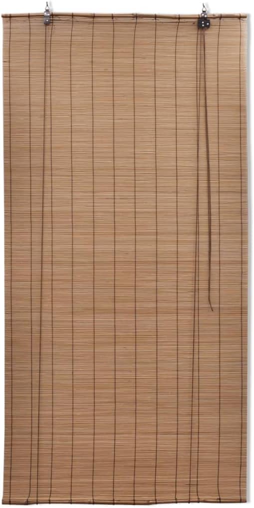 WIFESE 2 STK. Bambusrollos 80x160 cm Braun Raffrollo Mit HakenaufhäNgung Bambusvorhang Rollos FüR Fe