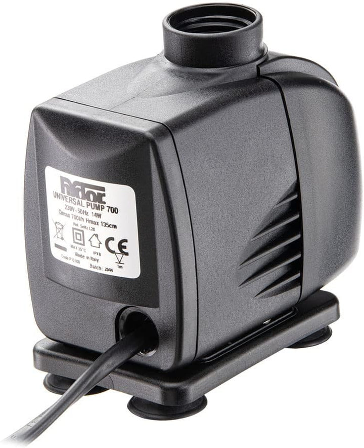 Hydor Kreiselpumpe SELTZ L 700 l/h für Frisch- und Meerwasser, Mehrzweck, Filterkartusche und Armatu