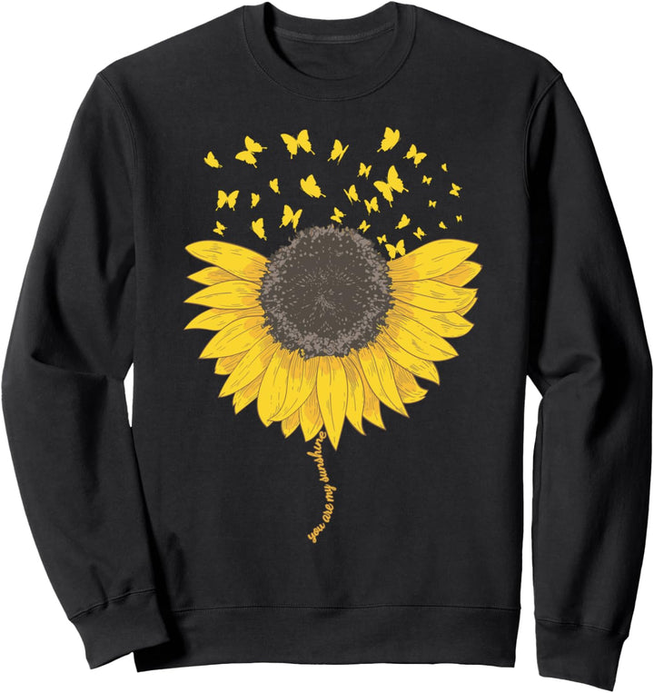 Du bist mein Sonnenschein Schmetterling Sunflower Schmetter Sweatshirt