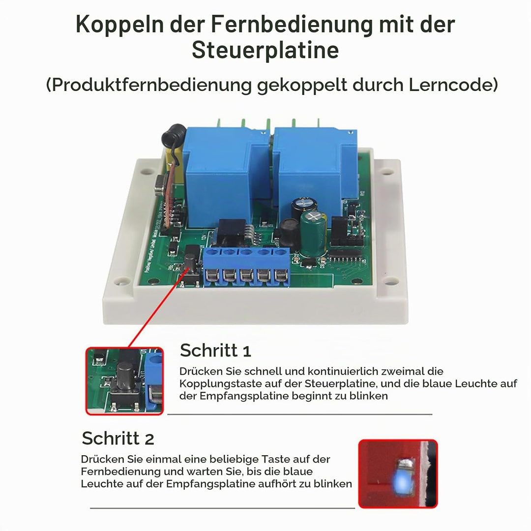 DC-Motor Vorwärts-Rückwärts-Controller mit Fernbedienung 12–24 V DC 10 A Motorsteuermodul für DC 12