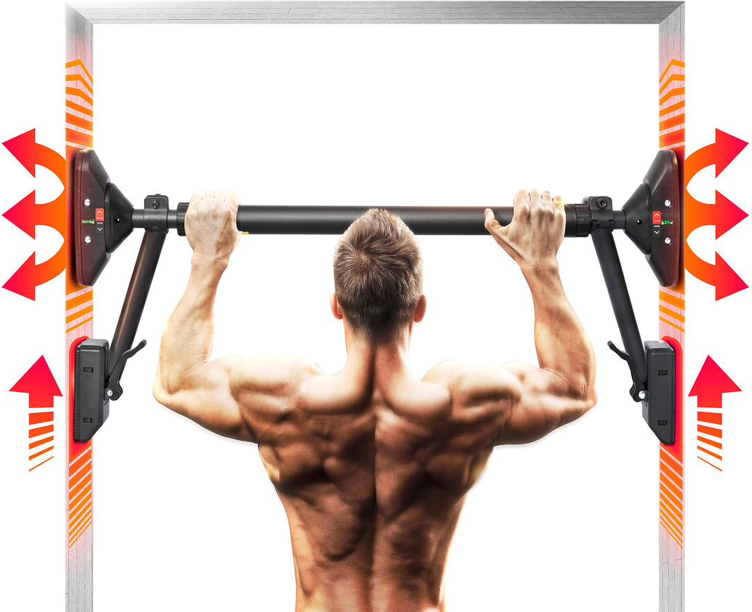 Klimmzugstange Türrahmen, Pull Up Bar, Oberkörper-Workout-Stange, Doppelte Sicherheitsverriegelung,