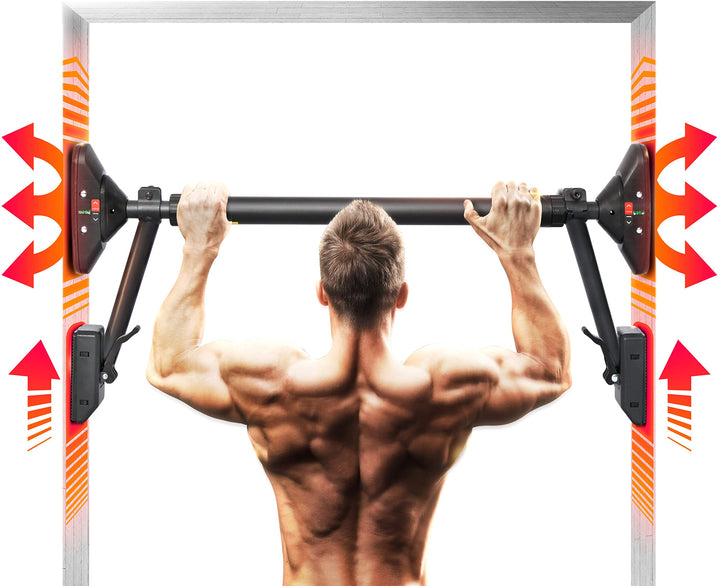 Klimmzugstange Türrahmen, Pull Up Bar, Oberkörper-Workout-Stange, Doppelte Sicherheitsverriegelung,