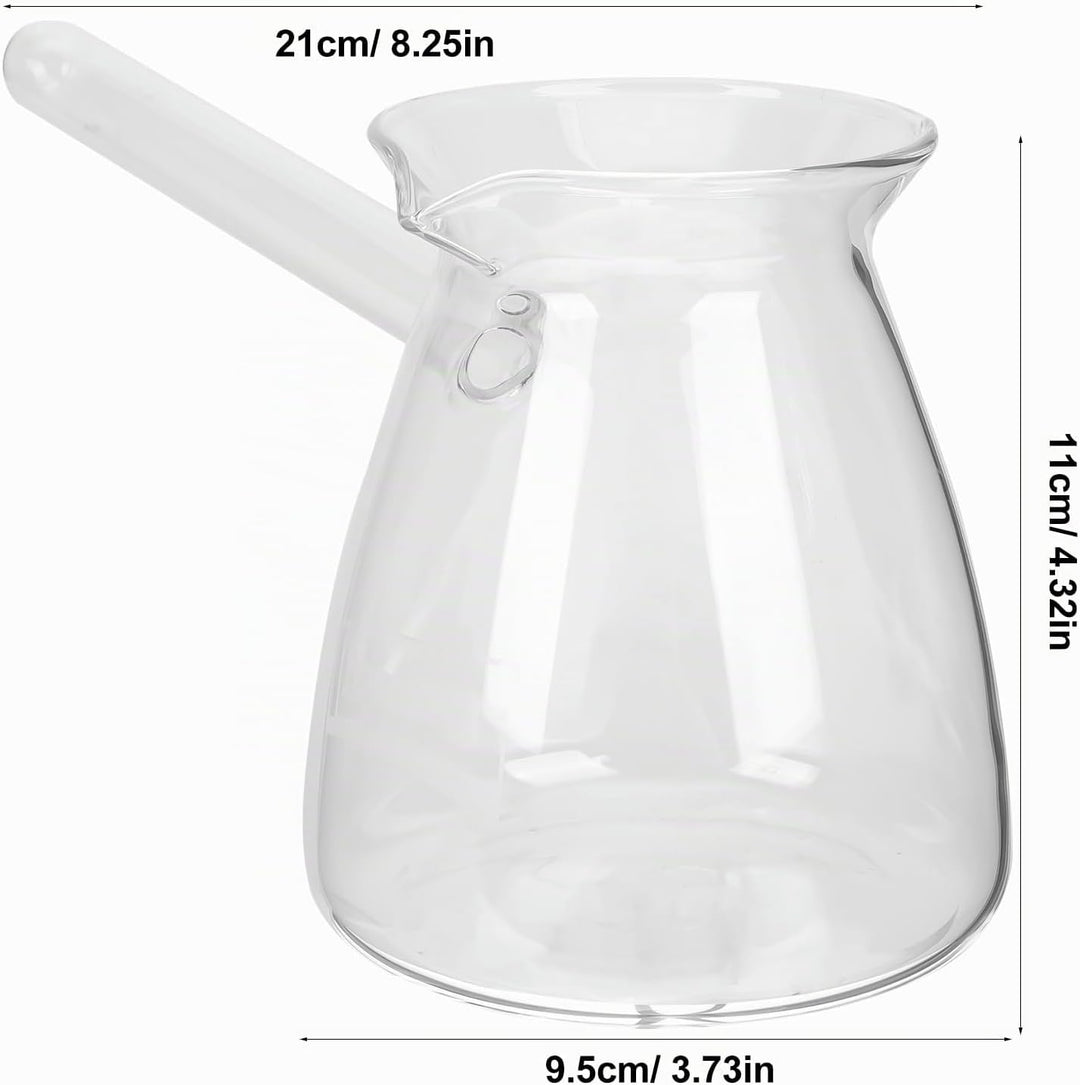 Cabilock Cezve 450 ml, Türkische Kaffeekanne aus Glas mit Seitengriff | Glas Kaffee, Kaffeeseitenhan