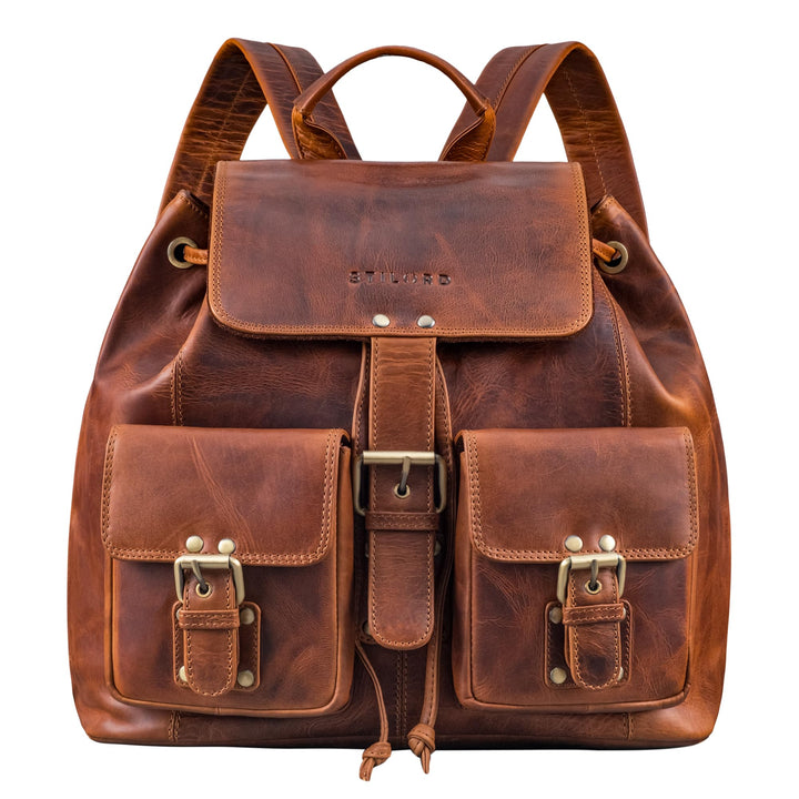 STILORD 'Larissa' Grosser Echt Leder Rucksack im Vintage Look - Stilsicher Unterwegs Sein Sesto - Co