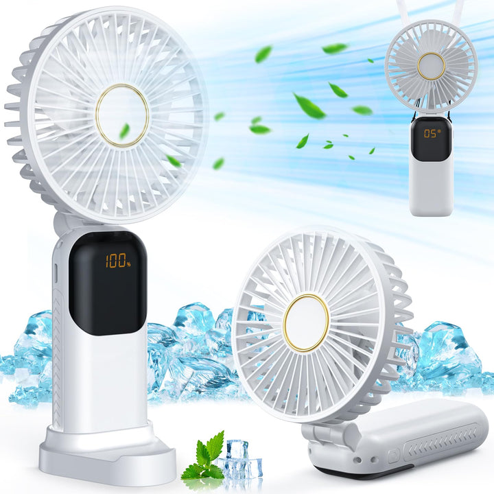 Handventilator, Tragbarer Leise Mini Ventilator, Wiederaufladbar USB Ventilator, Klein Taschenventil