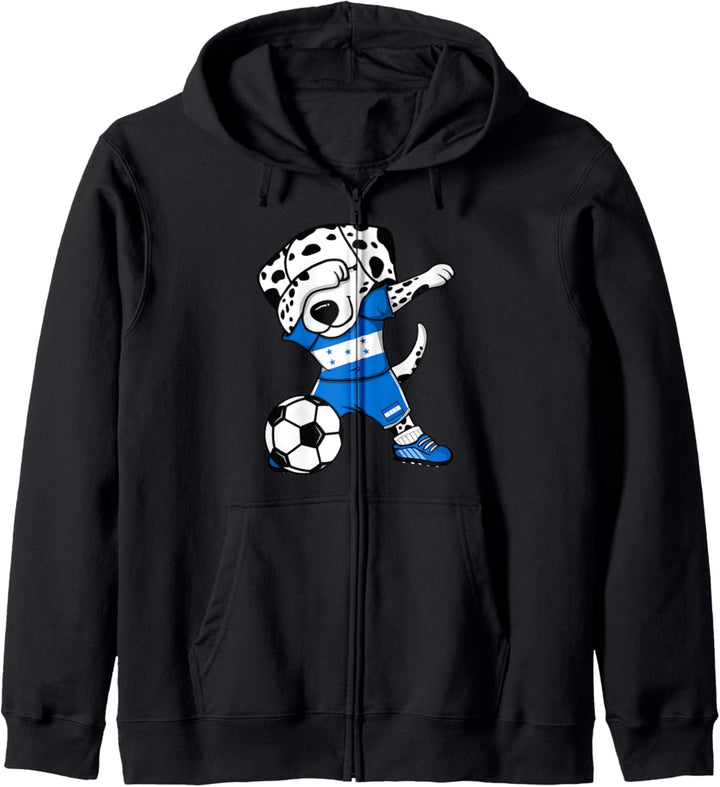 Dabbing Dalmatiner Honduras Fussball Honduranische Flagge Kapuzenjacke