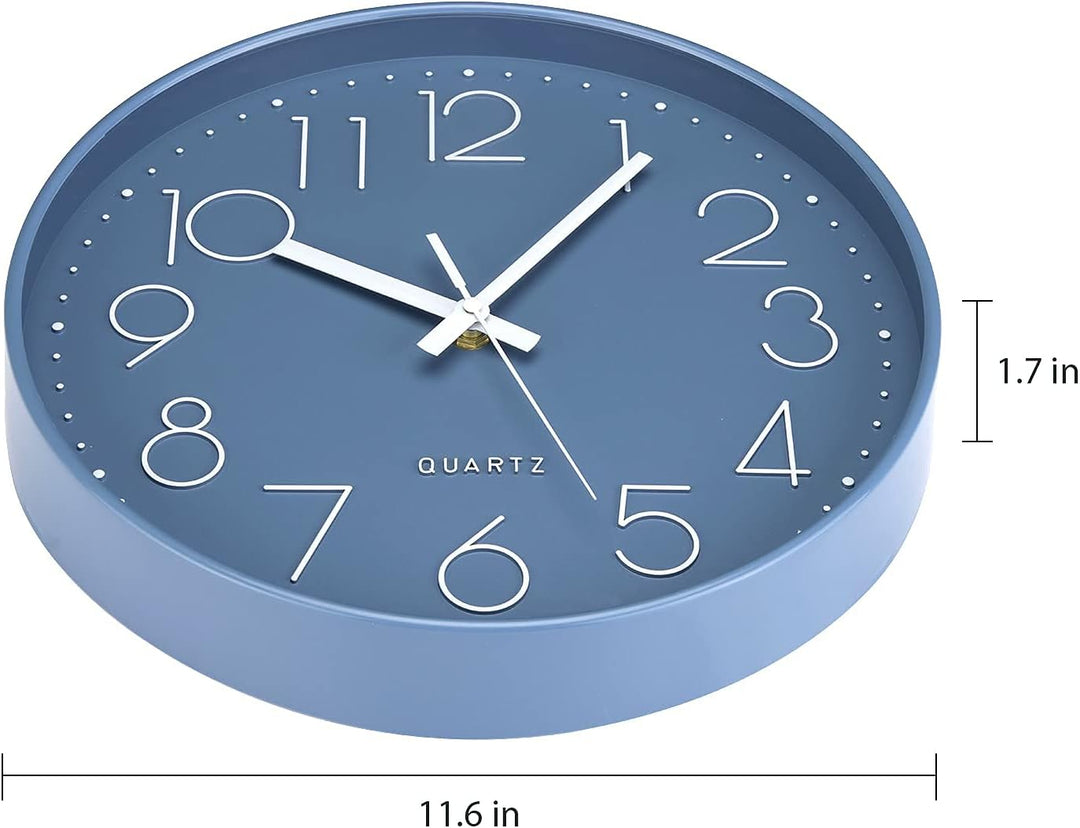 ACCSHINE Wanduhr Ohne TickgeräUsche Lautlos Modern 30cm Quarz Gross Batterie Betriebene Wanduhr Einf