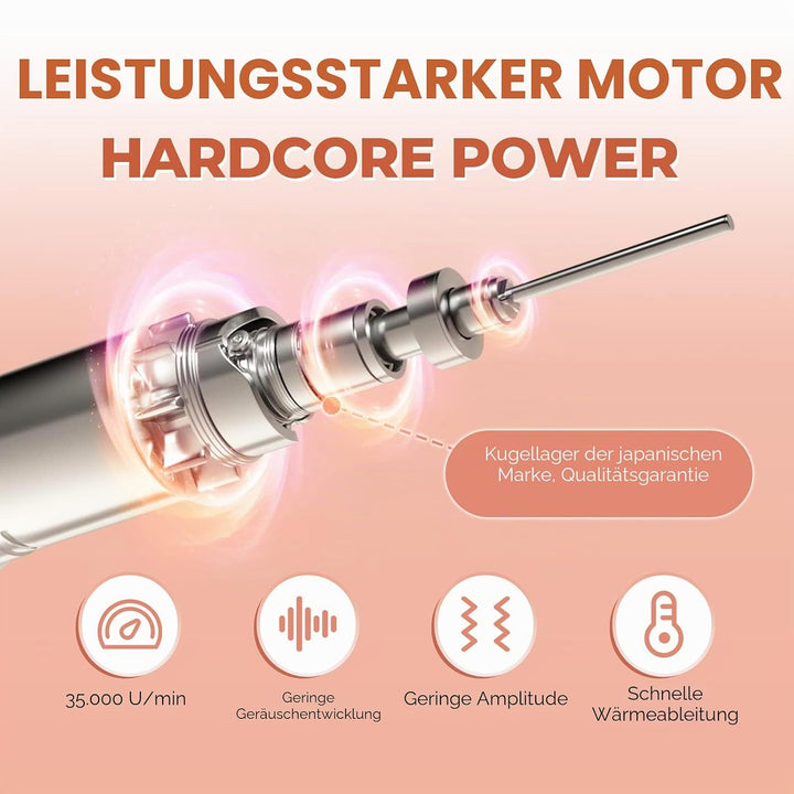 JCMASTER® TouchPro+ Nagelfräser 35000 U/min Profi Nagelfräser LED-Display Touch Control 4 Bit Elektr
