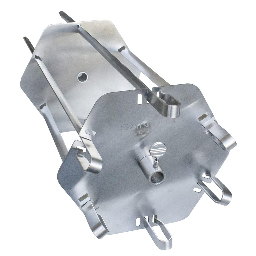 SANTOS XXL Spiess-Rondell - Drehspiesse bis Ø12mm - Universal Spiess-Gestell - 6 breite XXL Spiesse