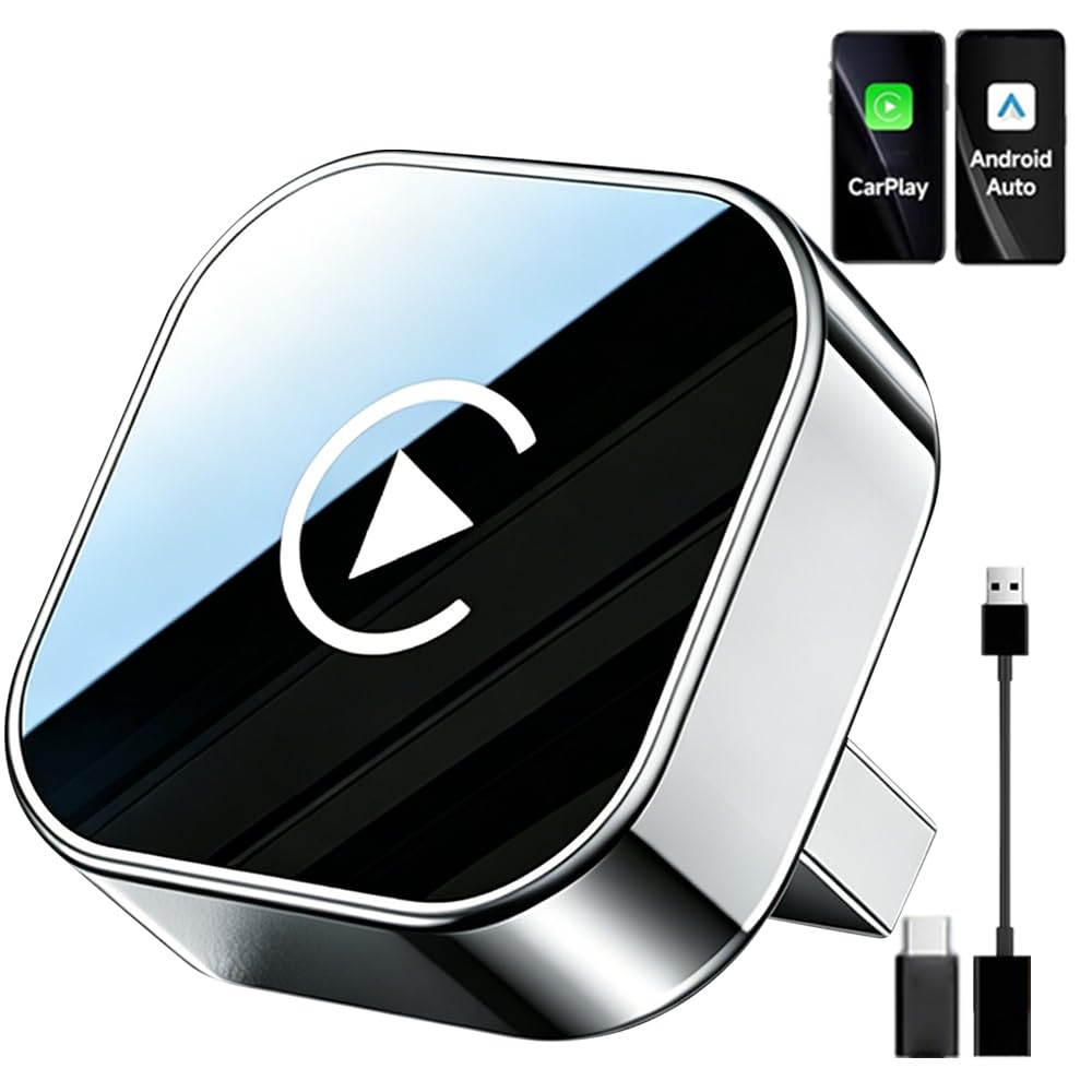 Versteckt Car Play Wireless Adapter für Apple CarPlay &amp; Android Auto, Plug &amp; Play, Bluetooth 5.3, St
