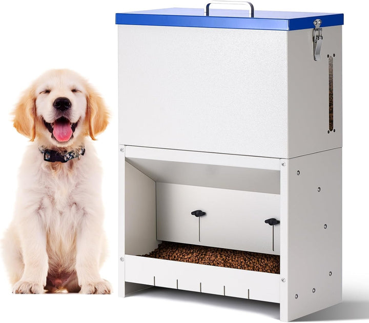 Automatischer Hundefütter für grosse Hunde im Freien 10kg Hundefütterspender Verzinkte Fütterung Met