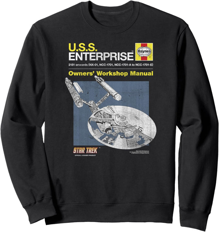 Star Trek The Original Series U.S.S Enterprise Manual Sweatshirt