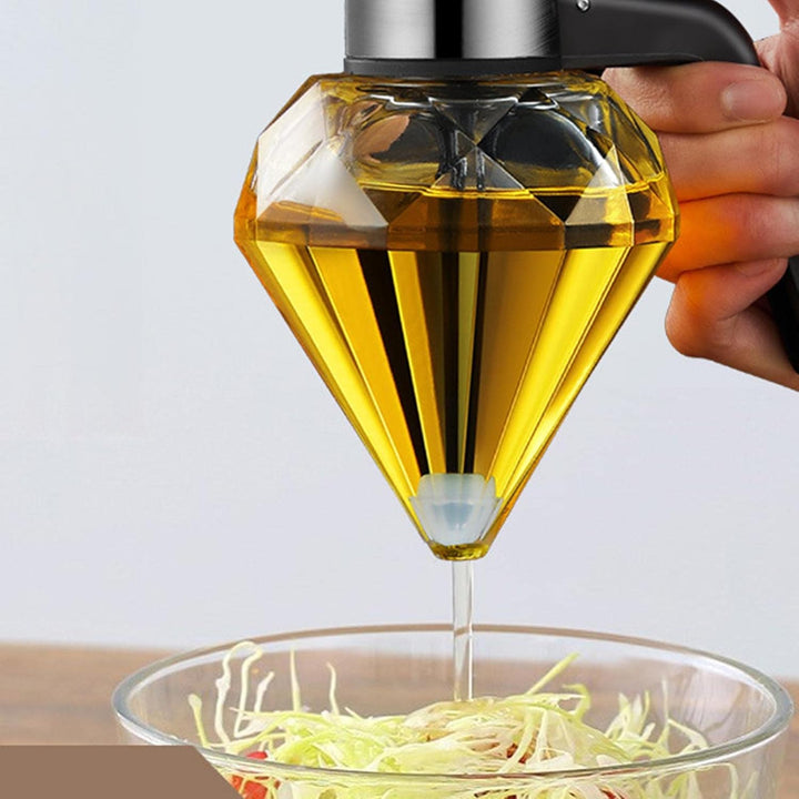 Diamond Honigflaschenpresse aus transparentem Glas, 200 ml, Handölspender Sojasauce, Miokyclepumi4a2
