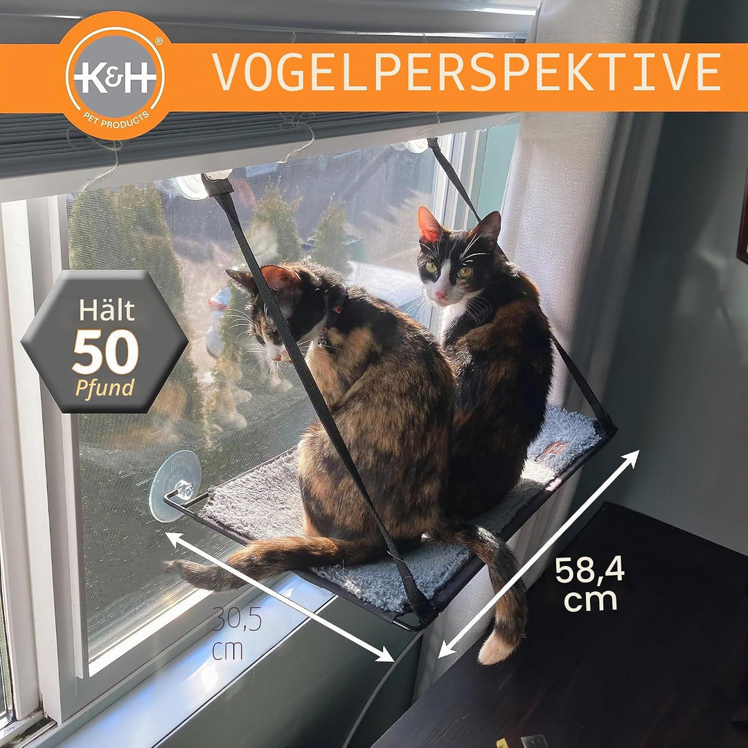 K&H 779091 EZ Easy Window Mount Kitty Sill, am Fenster zu befestigendes Katzenbett mit Einer Ebene E