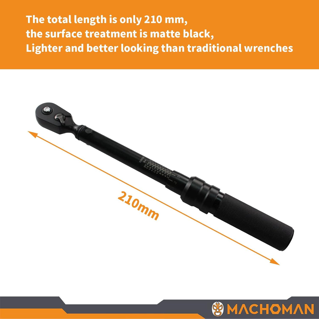 MACHOMAN ZTQW0104 1/4 Zoll 210 mm Drehmomentschlüssel 2 ~ 20 Nm Schwarz, Schwarz