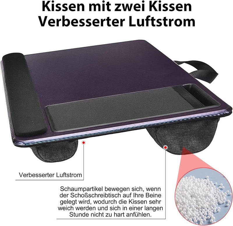 Modazon Laptopkissen für Bett mit Kissen，Laptop Unterlage Zubehör Couch mit Mausunterlage and Handge
