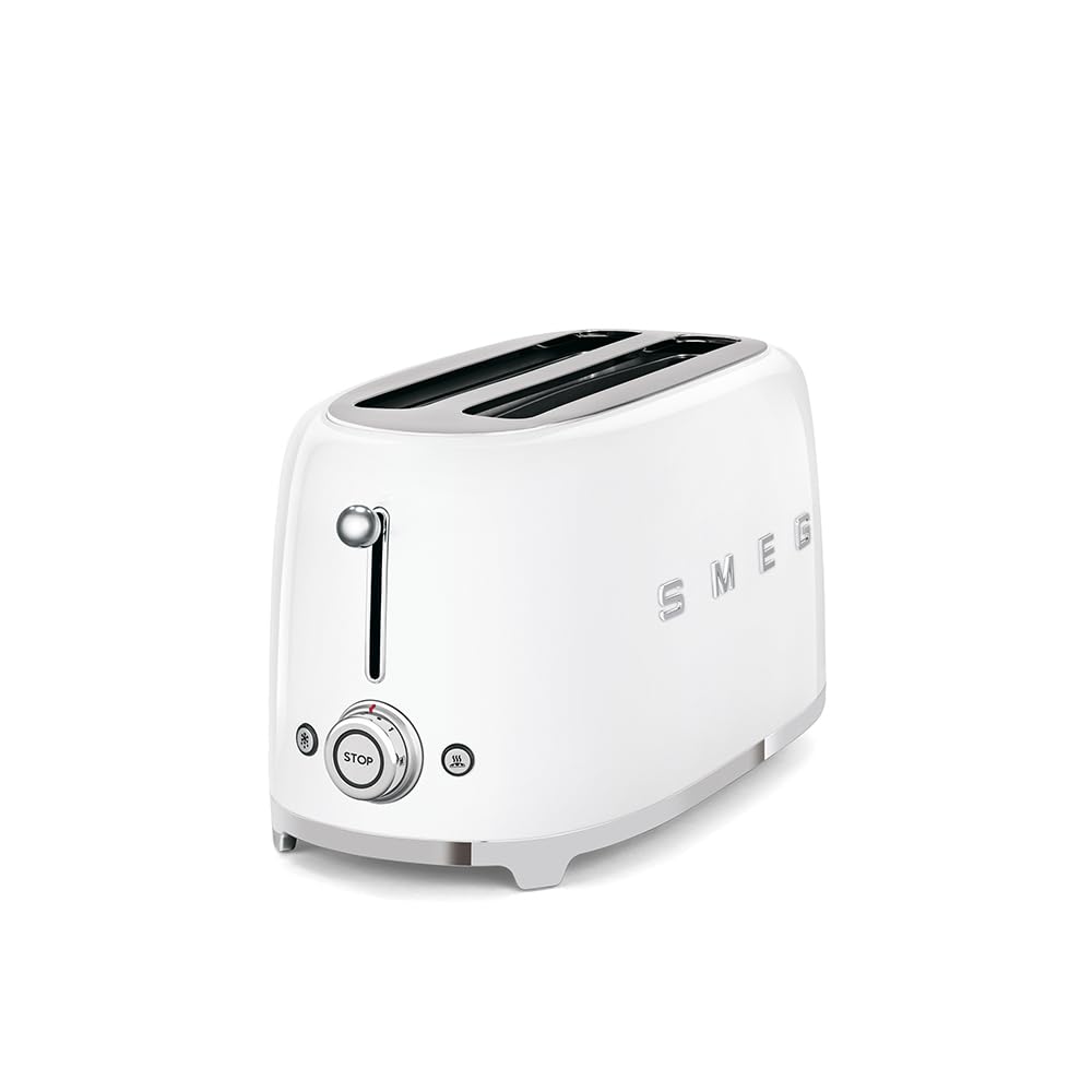 Smeg TSF02WHEU Toaster weiss, Metall, Weiss
