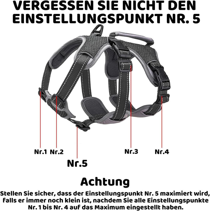 BELPRO Mehrzweck-Hundegeschirr, ausbruchsicher, kein Ziehen, reflektierend, verstellbare Weste mit s