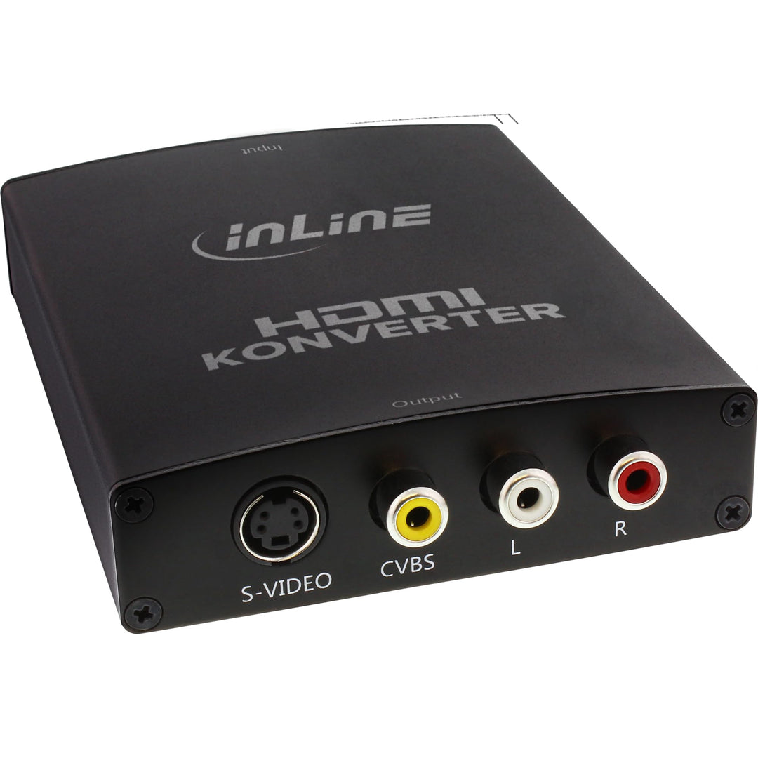 InLine 65006 Konverter HDMI zu Composite/S-Video, mit Audio, Eingang HDMI, Ausgang: Cinch, S-Video u