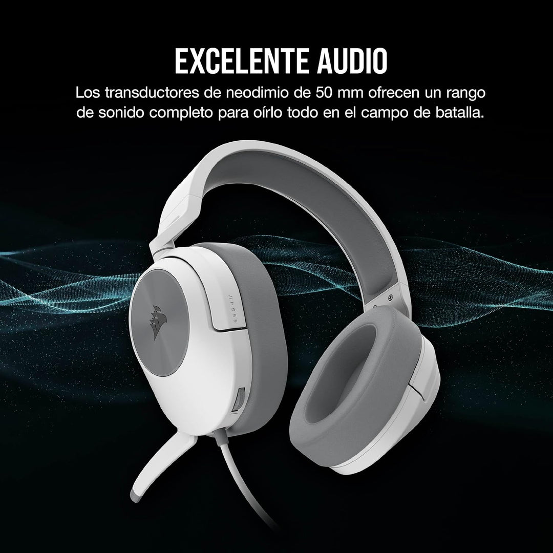 Corsair HS55 Stereo Gaming Headset White HS55 STEREO Weiss, HS55 STEREO Weiss