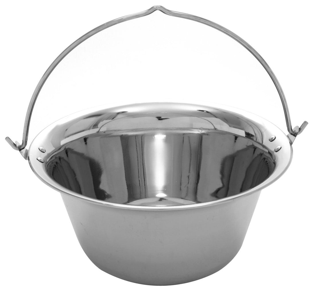 Grillplanet Gulaschkessel 15 Liter Edelstahl dickwandig 1 mm Materialstärke