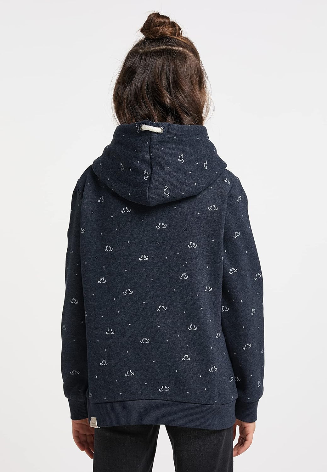 Ragwear Gitka Marina Mädchen Sweatshirt Kapuzenpullover Sweater Kinder Pullover Anker Motiv 128 Navy