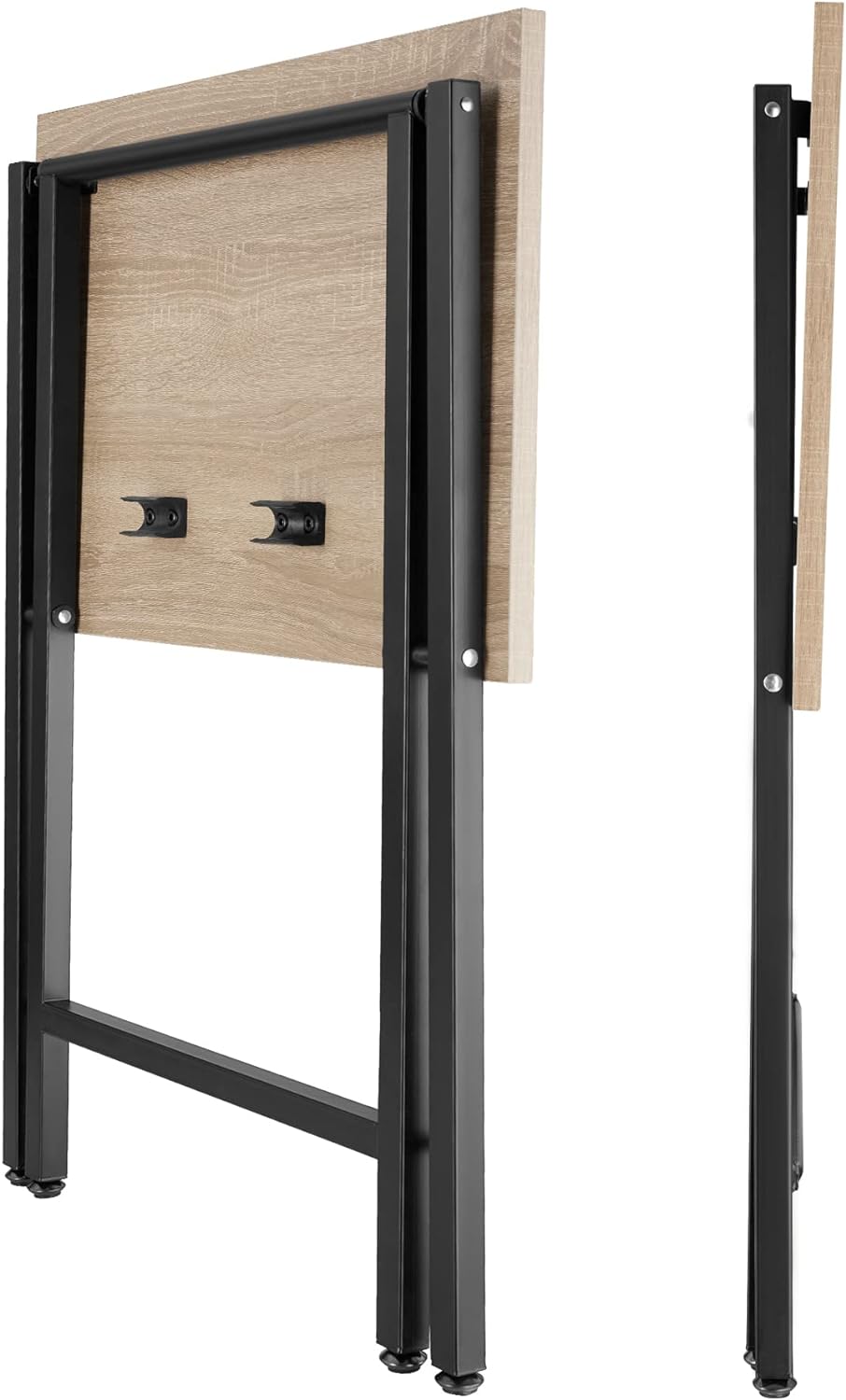 tectake 2er Set Beistelltisch klappbar, Holz Tablett Tisch im Industrie-Design, 48x36x66,5 cm, TV Tr
