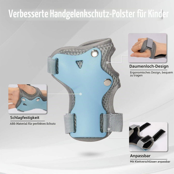 LANOVAGEAR Knieschoner Kinder Protektoren Knieschützer Set 2-8 Jahre Ellbogenschützer, Knieschützer