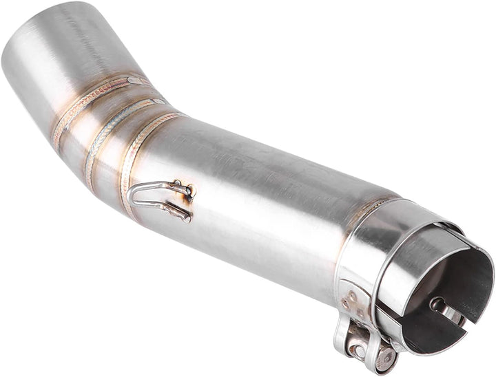 Jadeshay 51mm Auspuff Mittelrohr, Motorrad Slip-on Auspuff Mittleres Edelstahl Auspuffrohr Schalldäm