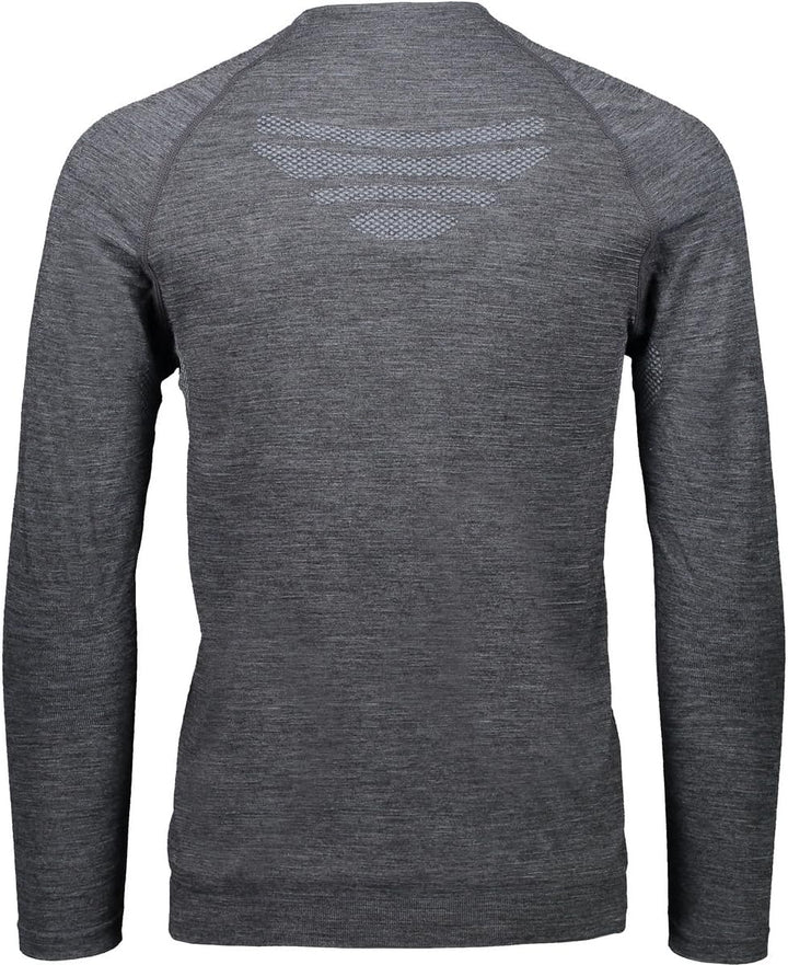 CMP Herren Nahtloses Herren-t-Shirt T-Shirts, Schwarze Mel.