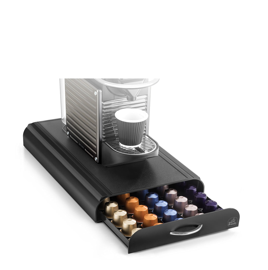 CEP 2230050011 23005 Kaffeekapselspender mit 1 Schublade, Kunststoff, schwarz, 23,4 x 32.7 x 6 cm, 1