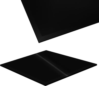 iomangio® Glasplatte Eckig 70 x 70cm Schwarz - Glasscheibe aus gehärtetem ESG Glas 6mm Dick – Tischp
