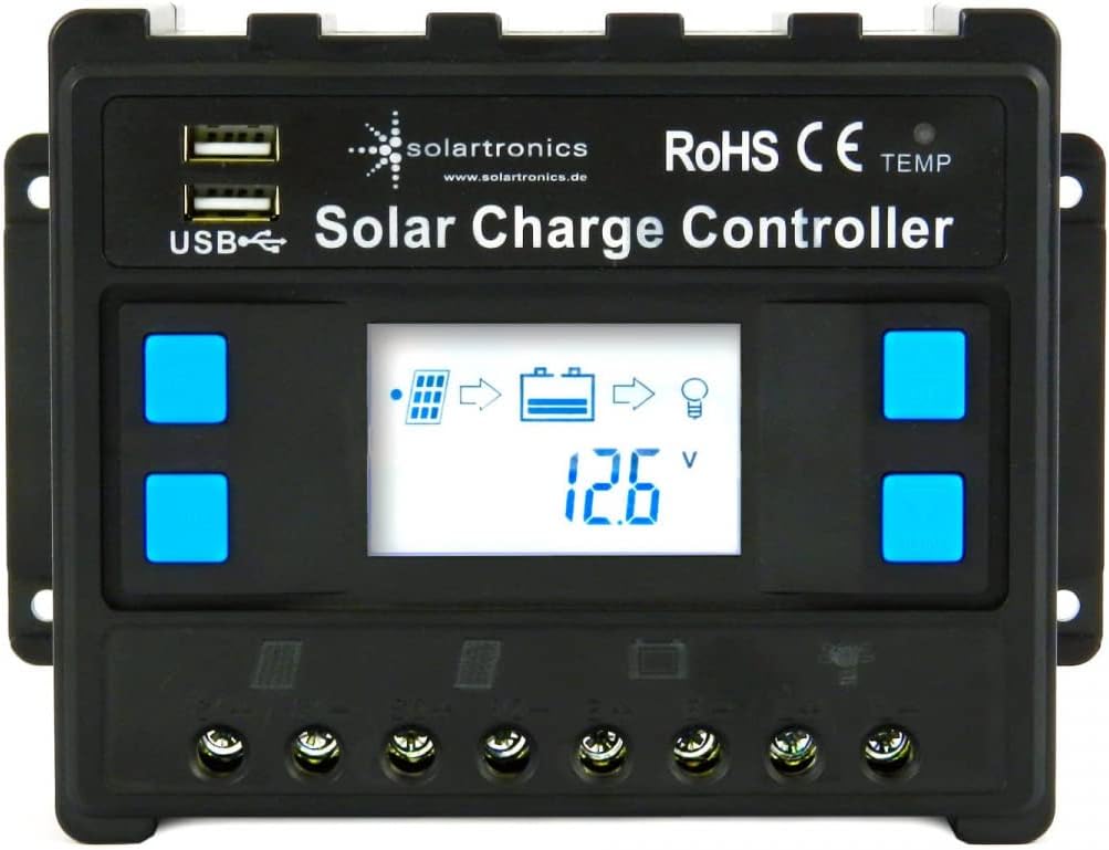 solartronics Zubehör Solar Set 1500 Watt Wandler 30A Laderegler Stecker Kabel Batterie Laderegler Ph