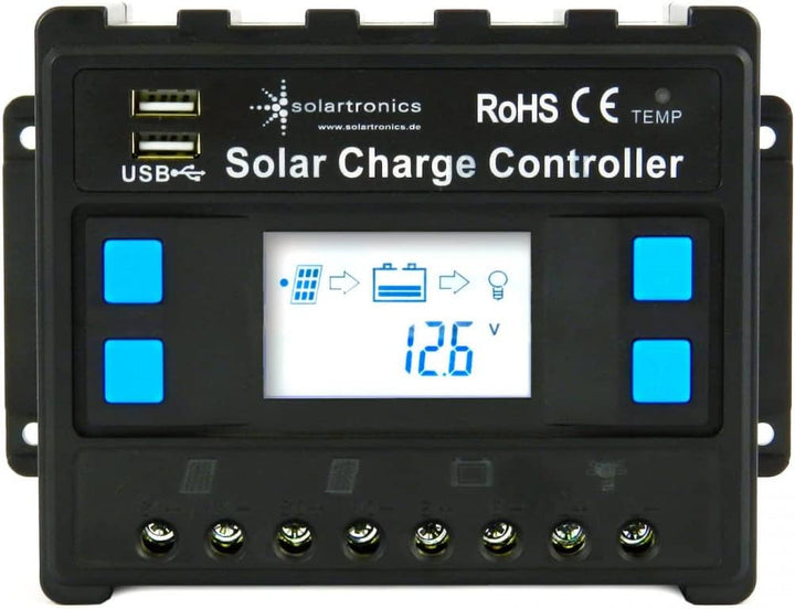 solartronics Zubehör Solar Set 1500 Watt Wandler 30A Laderegler Stecker Kabel Batterie Laderegler Ph