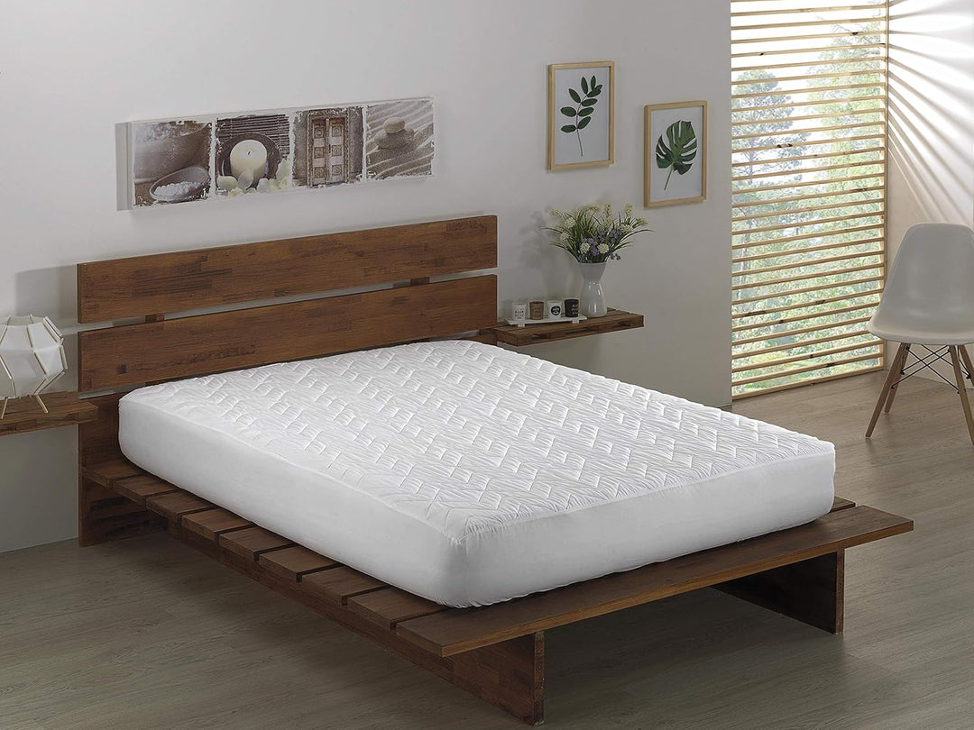 Todocama - Matratzenschoner, gepolstert, wasserdicht, verstellbar und milbendicht. (Bett 105 x 190/2