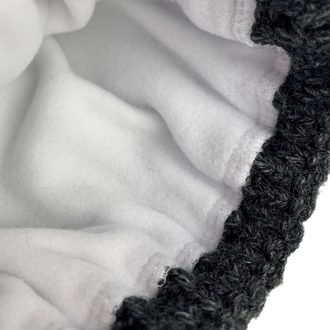 Mütze & Schal Set achti I 2 teilig I Damen Kombi - Beanie mit grossem Bommel und Loop I kuschelig ge