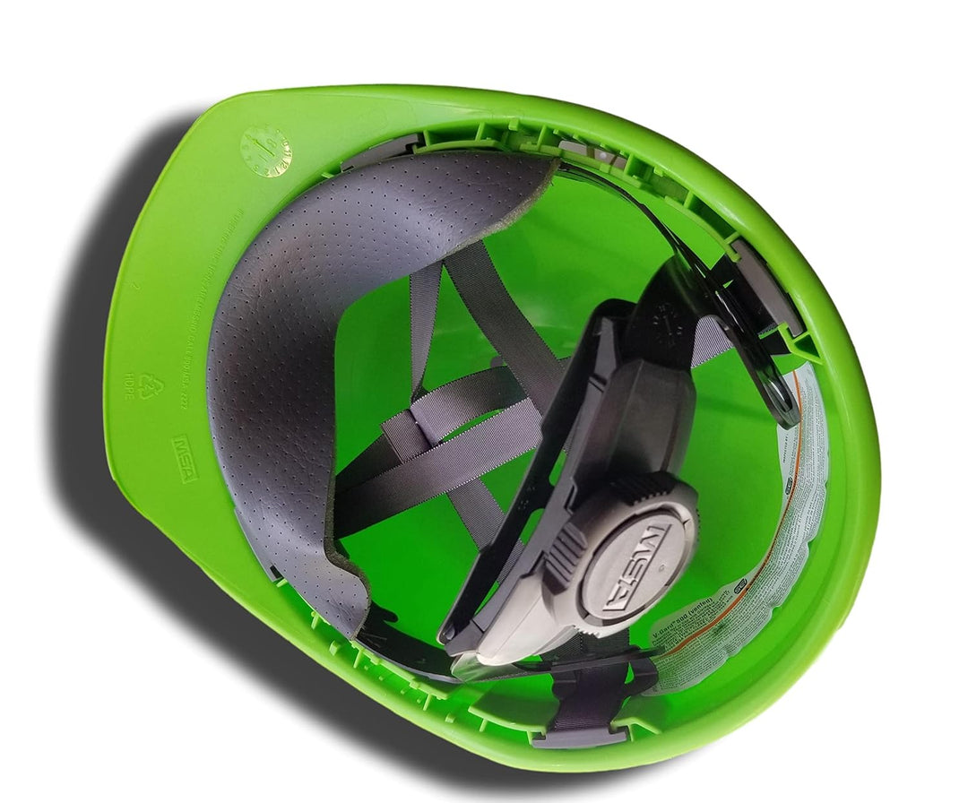 Hard Hat, FrtBrm, NnSlttd, 4Rcht, Hi-Viz Grn lindgrün Standard mit 4-Punkt Fas-Trac III Ratschenfede