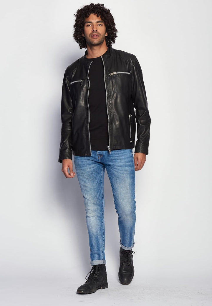 MAZE Herren Lederjacke Flint Black 3XL