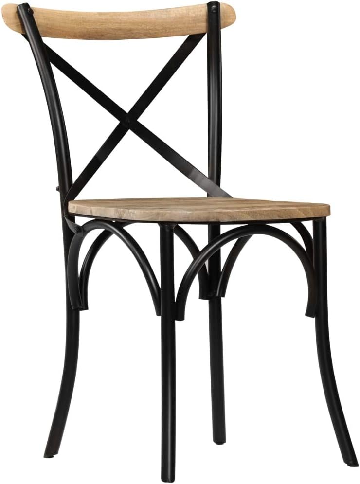 Tidyard 2X Esszimmerstuhl Mango-Massivholz Küchenstuhl Holzstuhl Essstuhl Masse: 51 x 52 x 84 cm (B