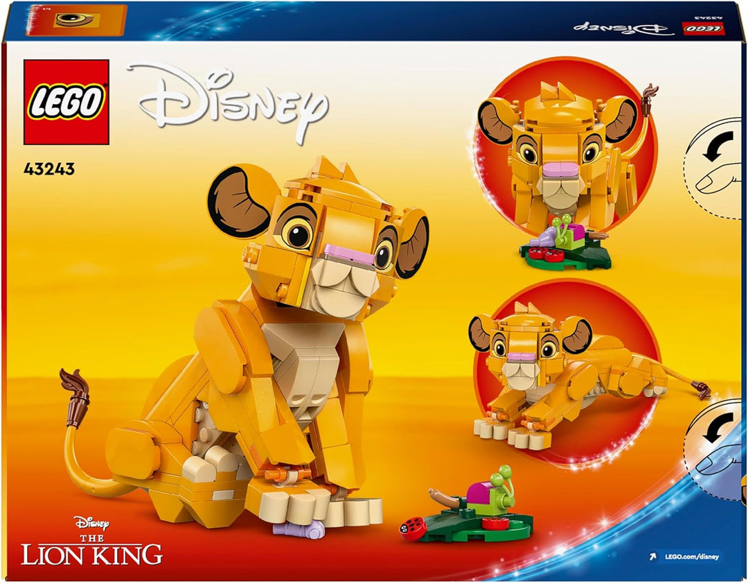 LEGO, Disney Simba, das Löwenjunge des Königs, Bauspielzeug für Kinder, Fantasy-Spielset mit Löwenfi