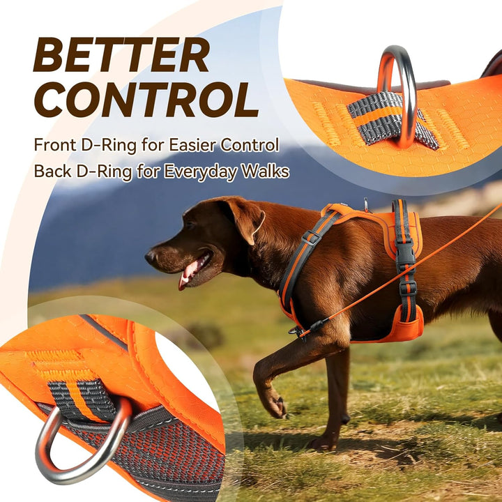 VIVAGLORY Easewalk Hundegeschirr, Anti Zug Hundegeschirr für Training &amp; Spazieren, Anti Zieh Geschir