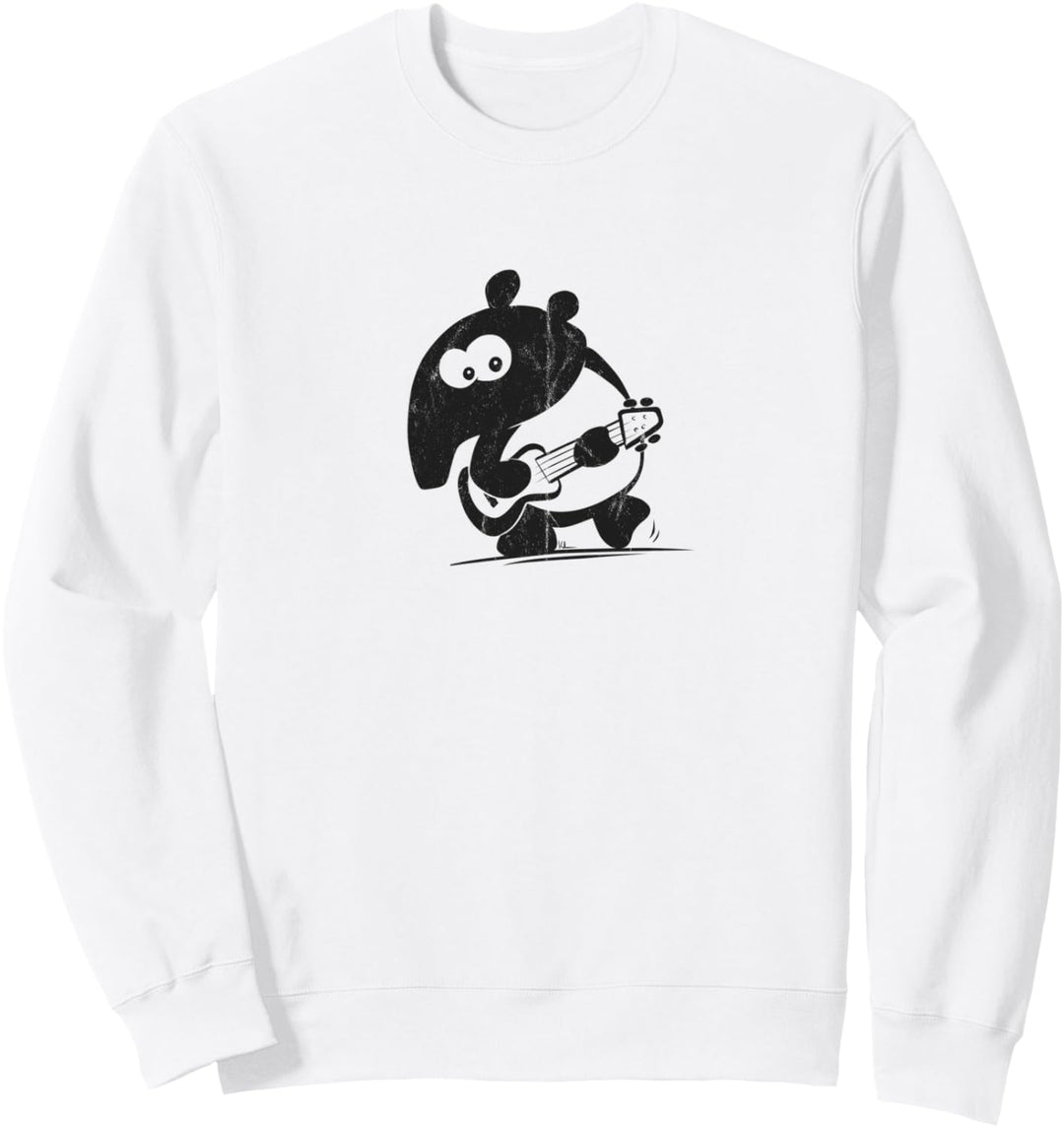 Lässiger Musik Hawaiianischer Tapir mit Ukulele Sweatshirt