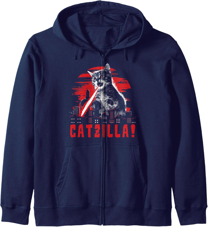Beware Catzilla Laser Cat Kapuzenjacke