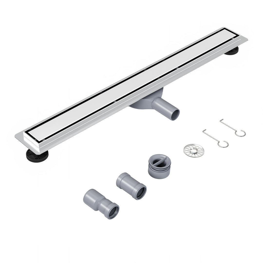Neodrain Duschrinne 80cm Edelstahl Bodenablauf - 360° Siphon Ablaufrinne Extra Flach mit Geruchsstop
