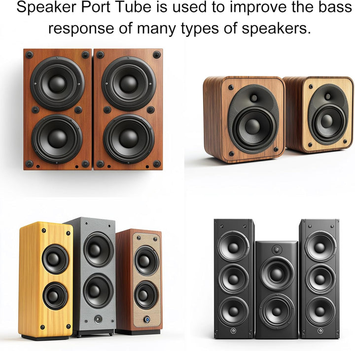 QUARKZMAN 6 Stück 50x140mm Lautsprecher Bassreflexrohr Subwoofer Portrohr Bass Woofer Box Lautsprech