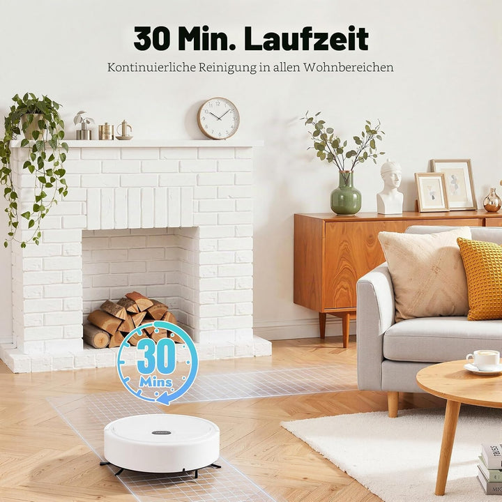 TESUGN Saugroboter mit Wischfunktion, 500Pa Saugkraft, 3in1 Roboterstaubsauger, Kinder Boden wischen