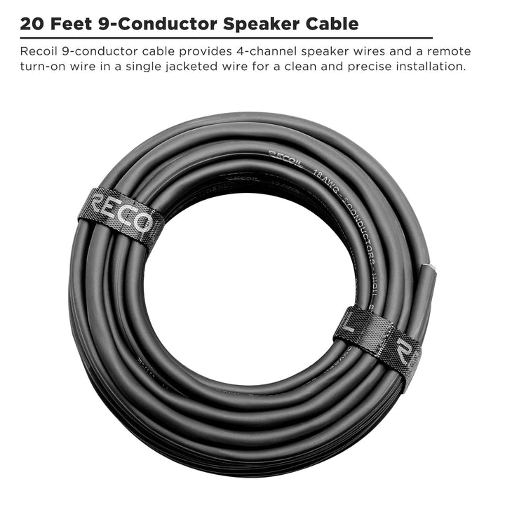 RECOIL RS918-20 6m Auto Lautsprecherkabel 9-adrig (9x 0,8mm², 18AWG CCA) – Ultra-Flex, Easy-Peel Man